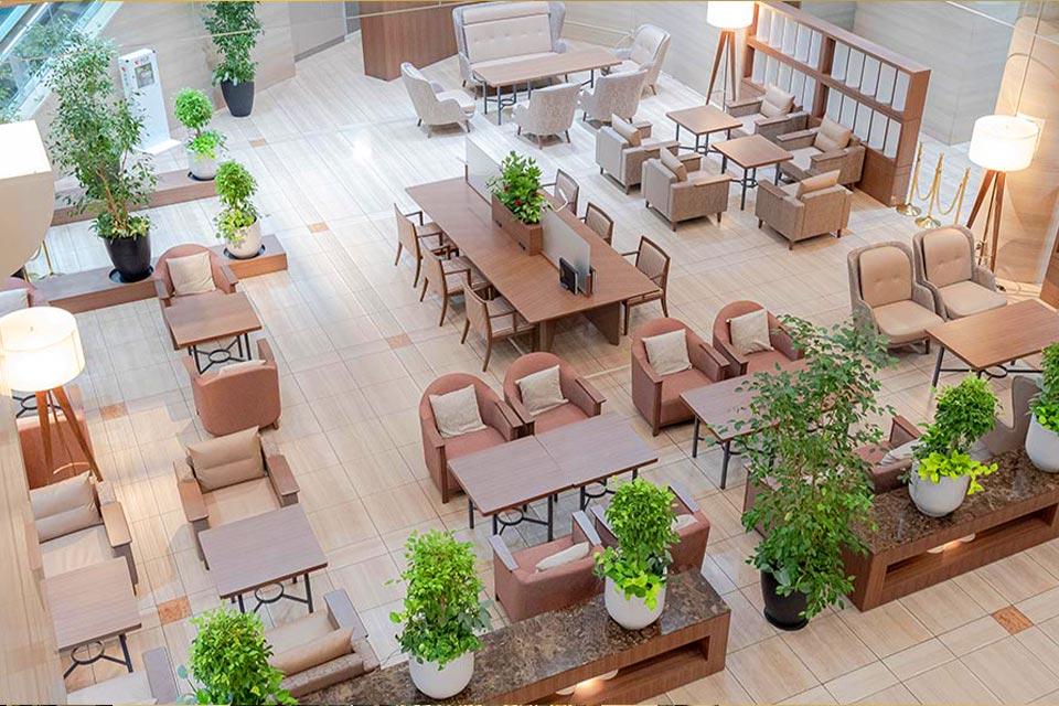 代々幡斎場のカフェテリア